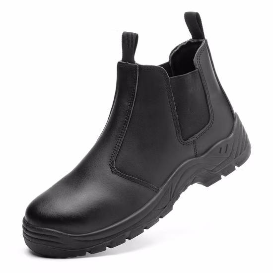 Chelsea-Arbeitssicherheitsstiefel aus Leder für Herren mit Stahlkappe